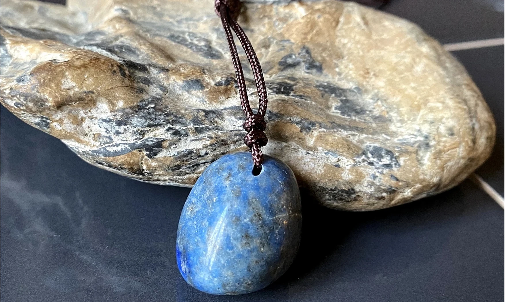 Lapis Lazuli pierre percée 4 pendentif