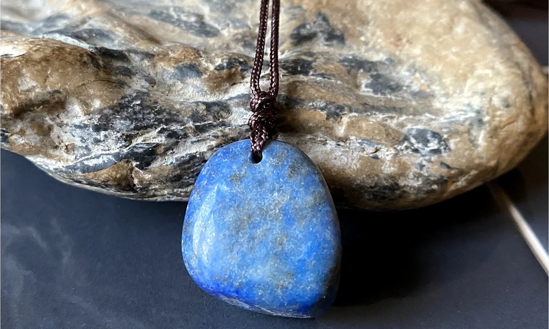 Lapis Lazuli pierre percée 4 pendentif