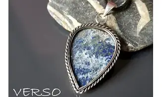 Lapis lazuli pendentif & Argent 4