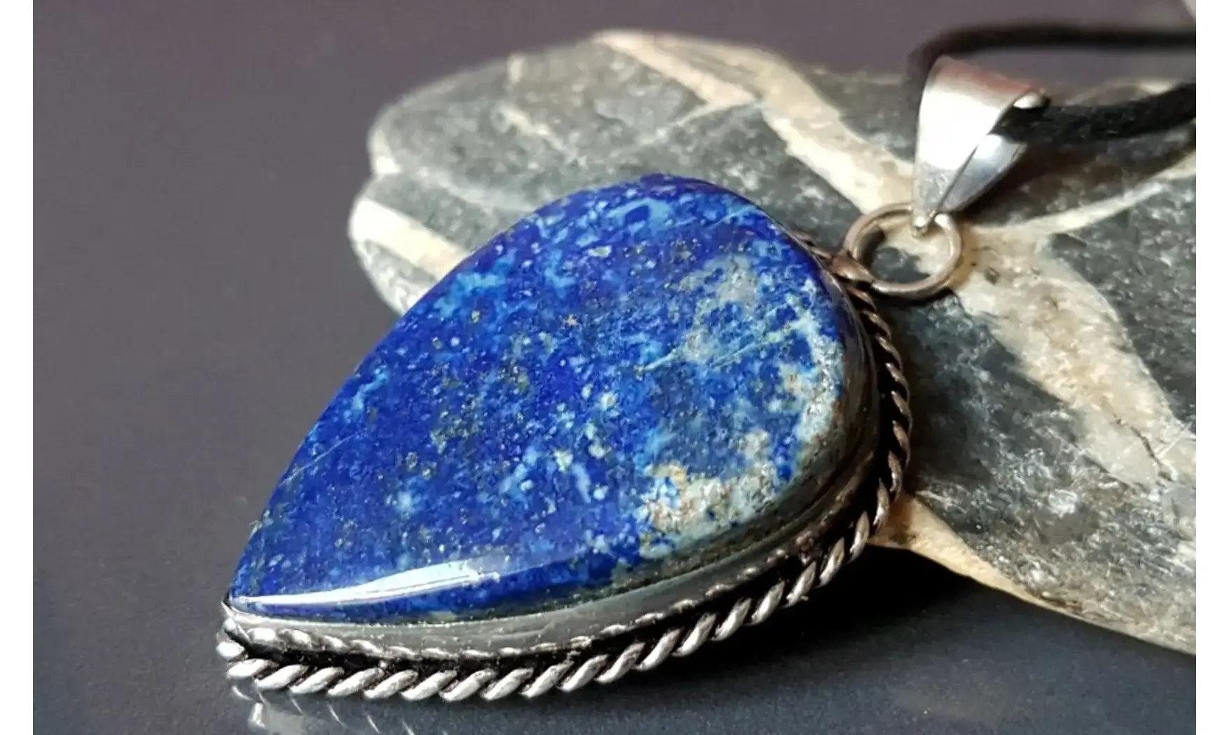 Lapis lazuli pendentif & Argent 4