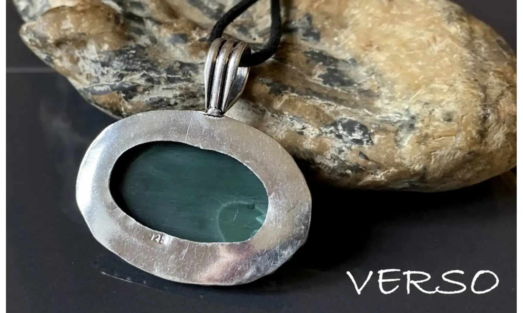 Malachite 4 & 925 Silver plated pendant