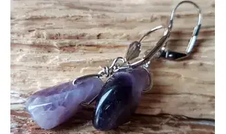 Amethyst Tear-drop Earrings 2