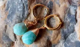 Amazonite Earrings Teardrop