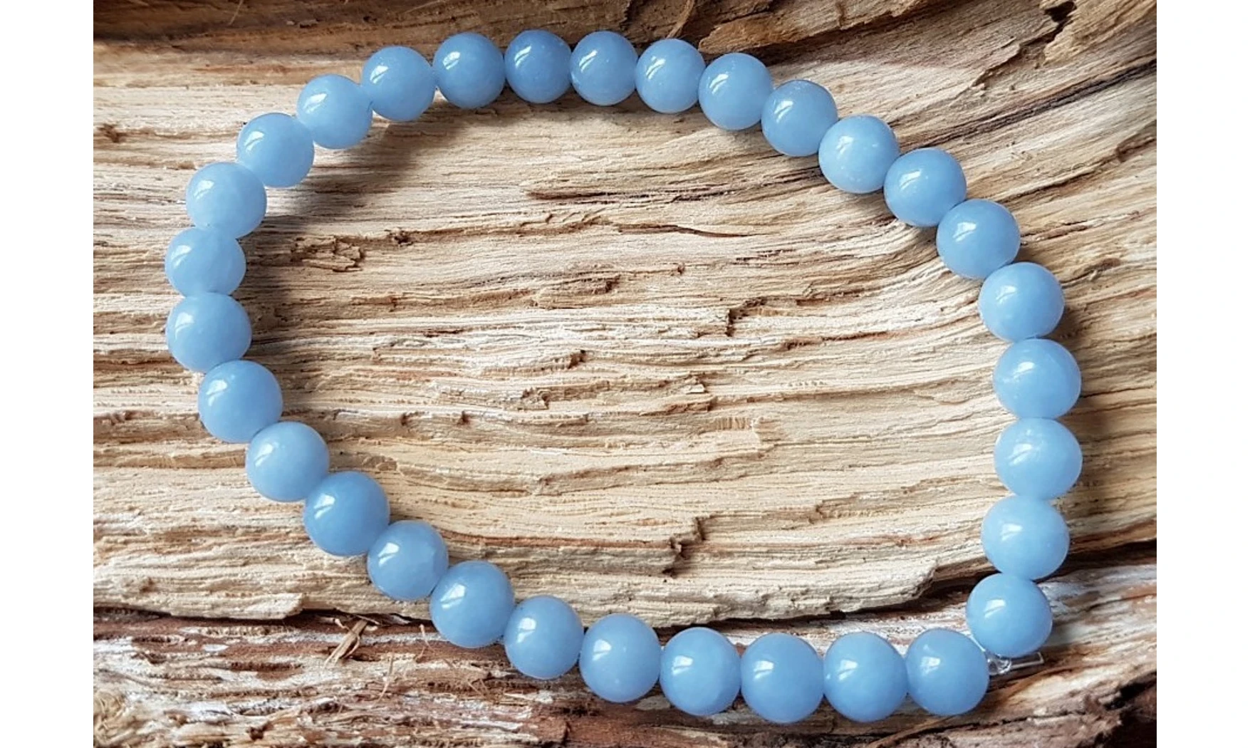 Angélite pierres Boules bracelet