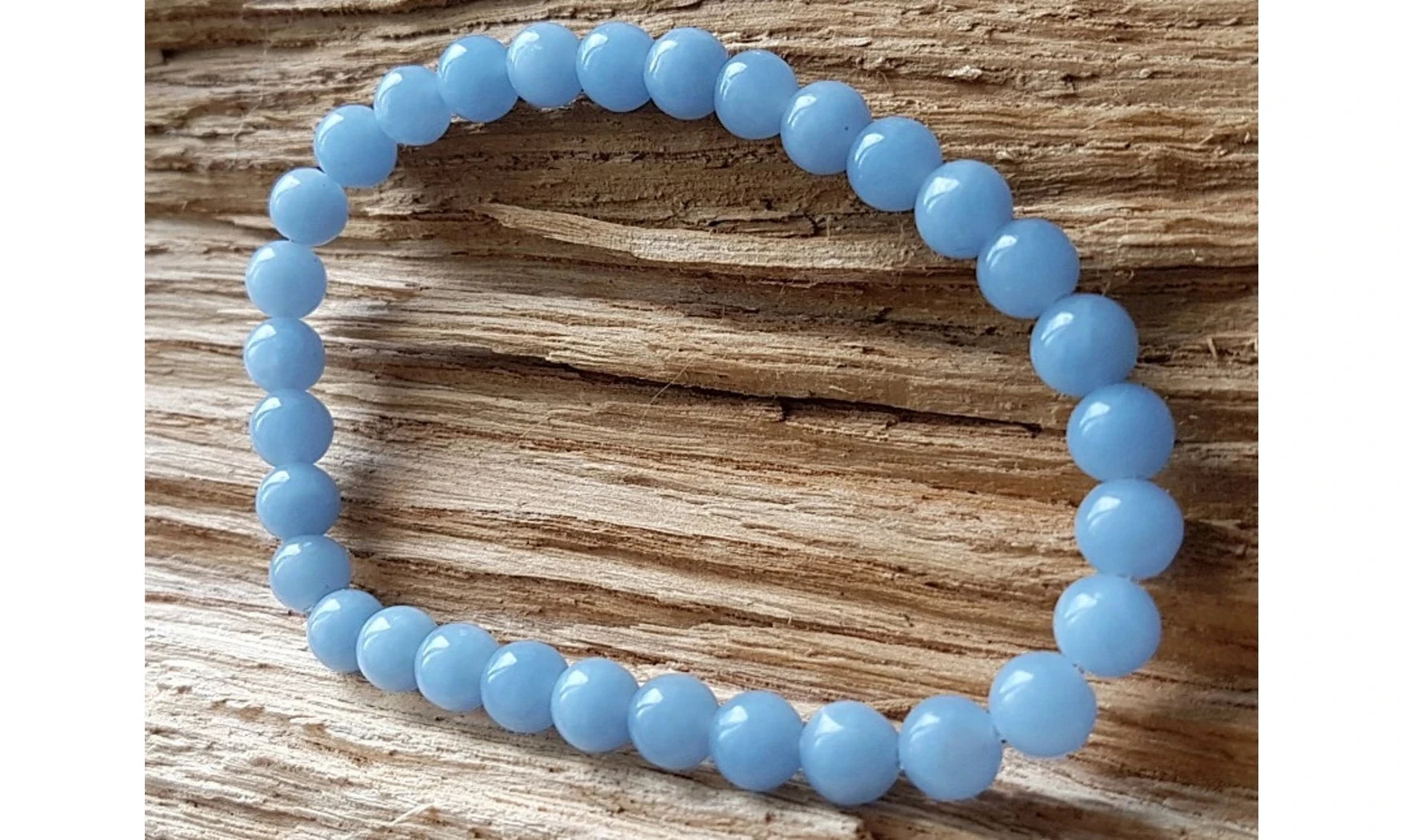 Angélite pierres Boules bracelet
