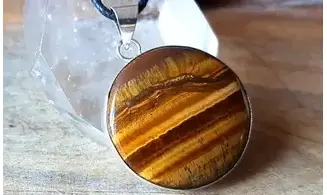 Oeil de Tigre 6 pendentif & Argent