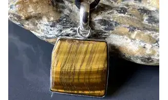 Oeil de Tigre 7 pendentif & Argent