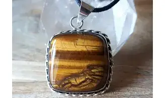 Oeil de Tigre 8 pendentif & Argent