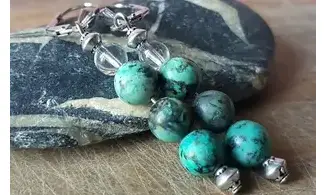 African Turquoise Earrings