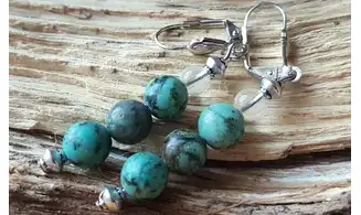 African Turquoise Earrings