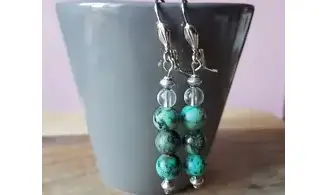 African Turquoise Earrings