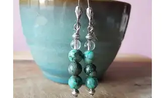 African Turquoise Earrings
