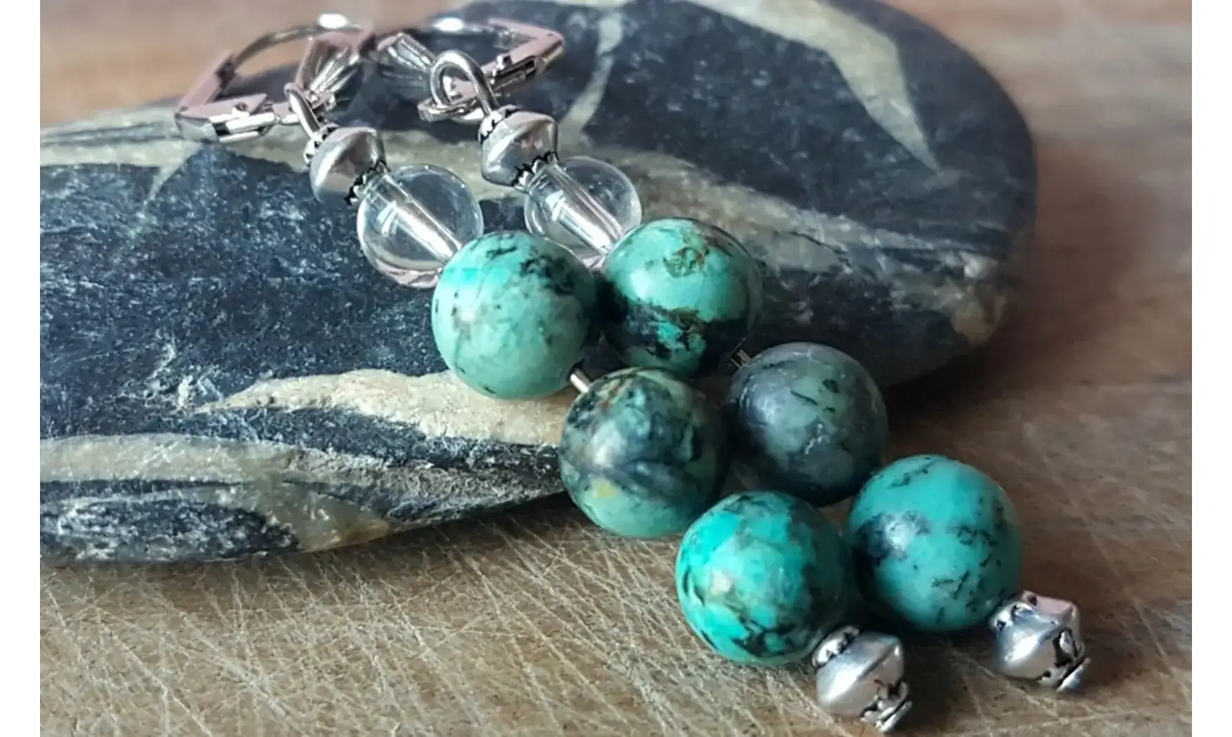 African Turquoise Earrings