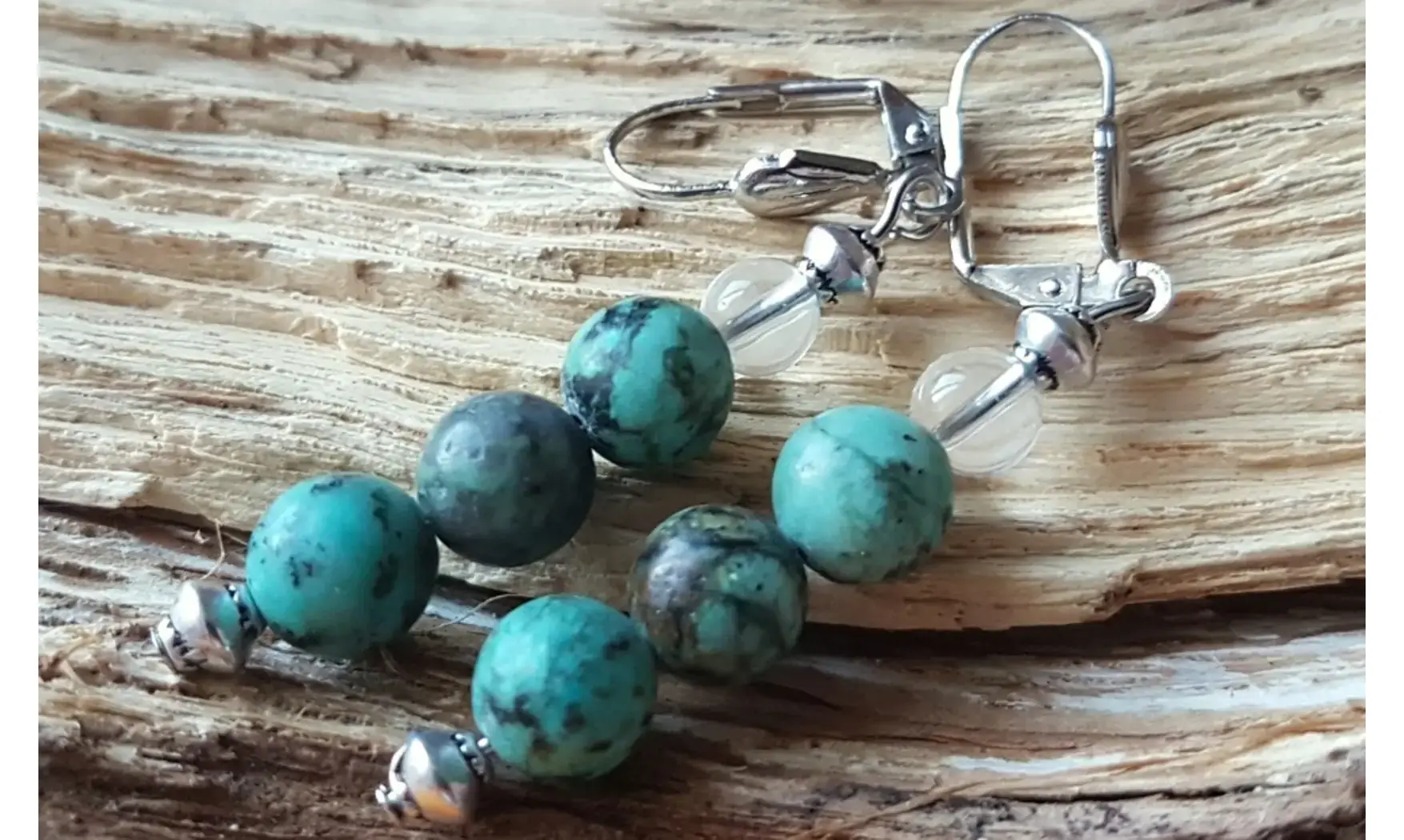 African Turquoise Earrings