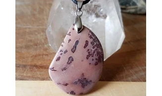 Jaspe dendrite Galet pendentif