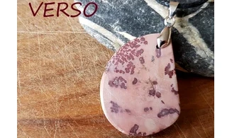 Jaspe dendrite Galet pendentif