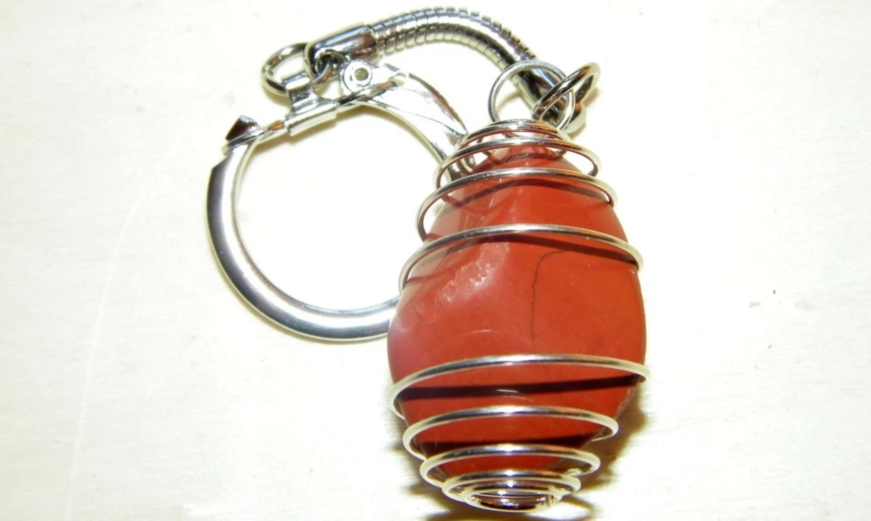 Porte-clés Jaspe Rouge pierre