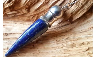 Lapis lazuli pendule cône pierre 2