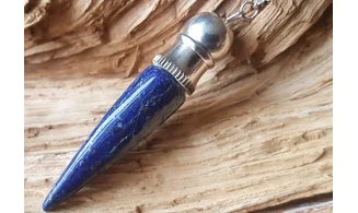 Lapis lazuli pendule cône pierre 2