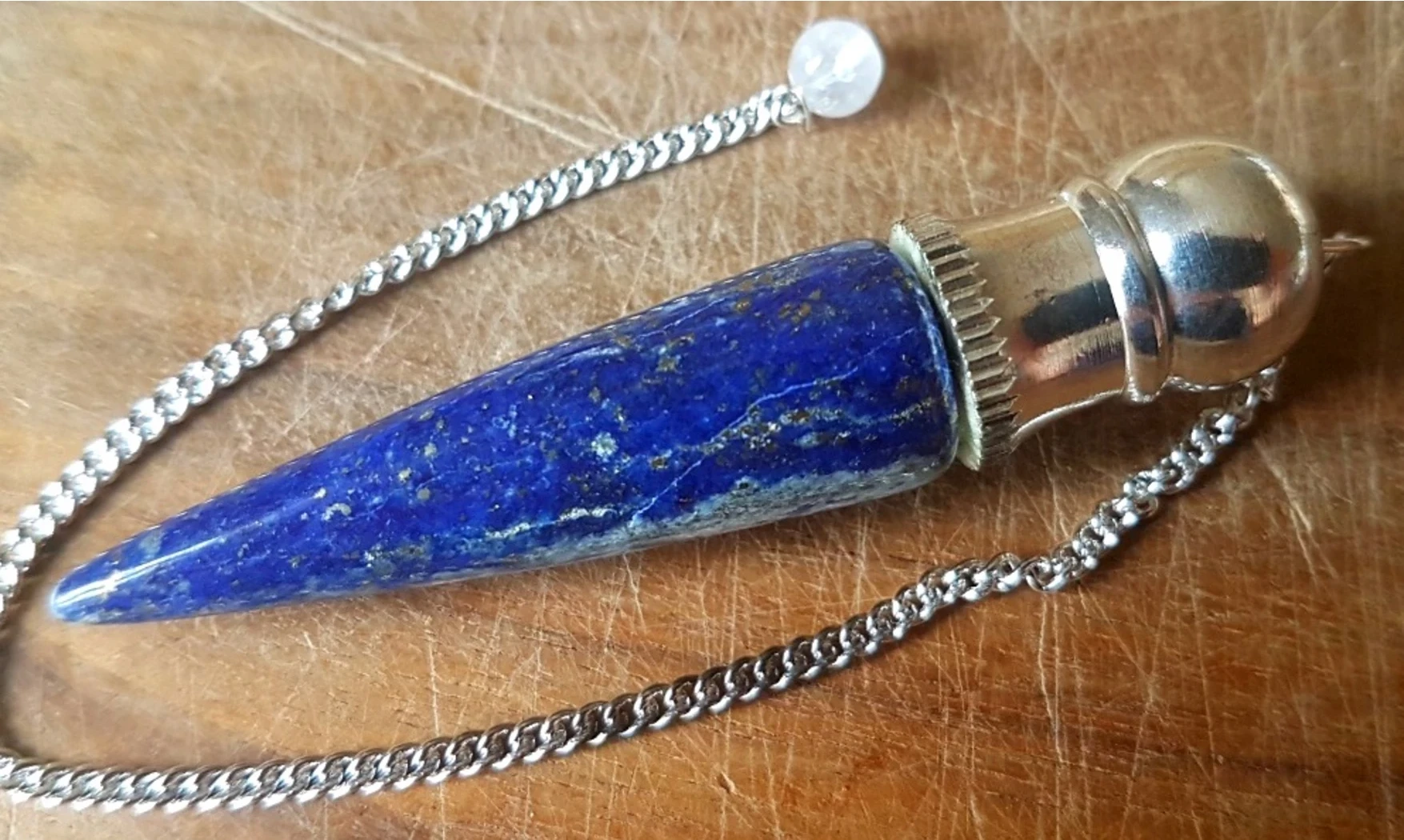 Lapis lazuli pendule cône pierre 2