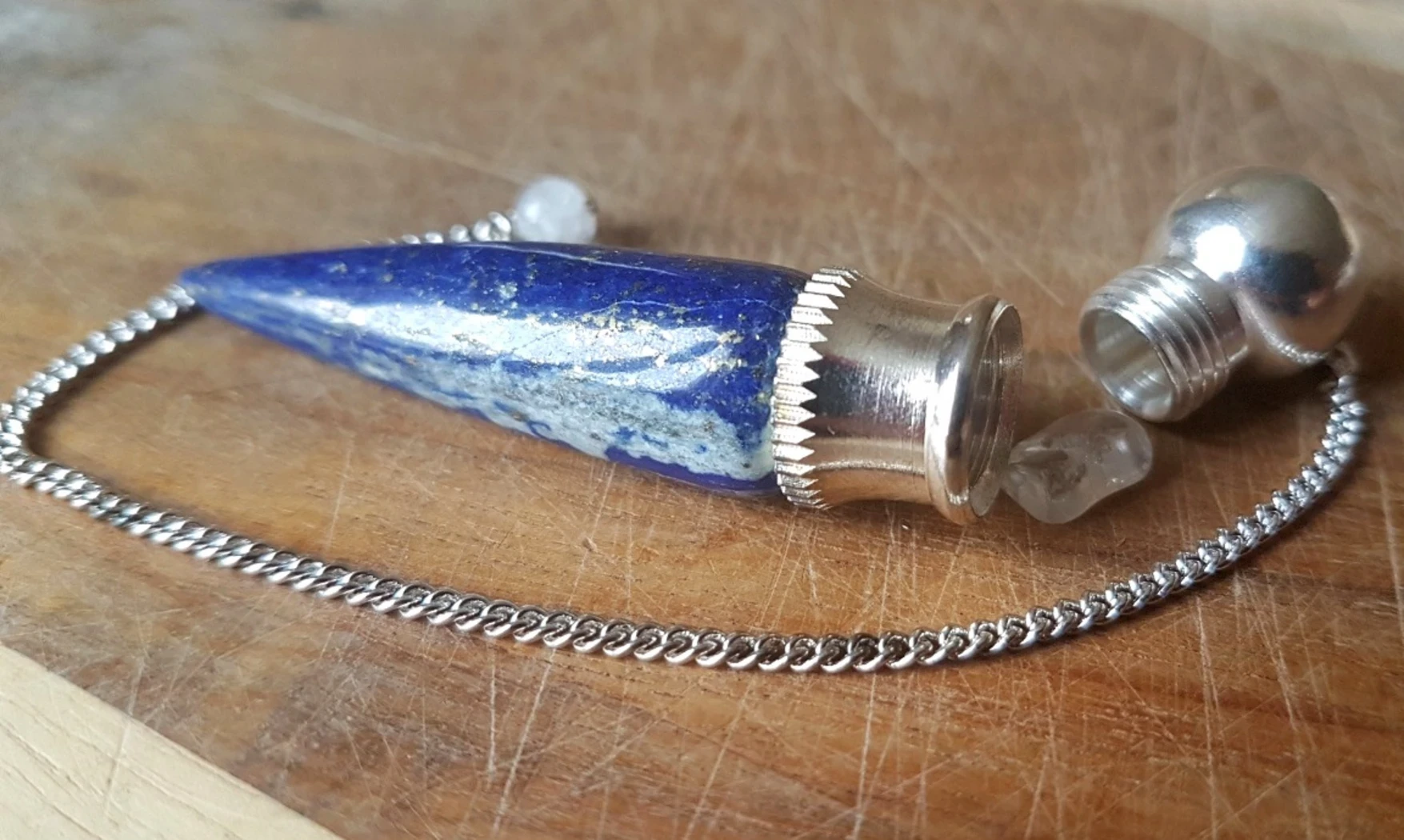 Lapis lazuli pendule cône pierre 2