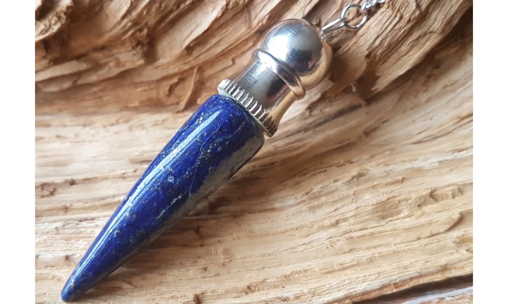 Lapis lazuli pendule cône pierre 2
