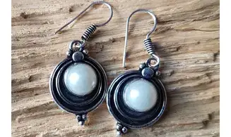 Mother of pearl silver plated Earring 3