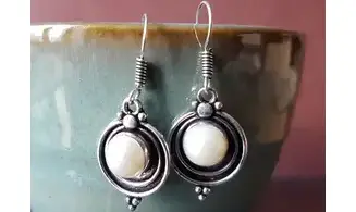 Mother of pearl silver plated Earring 3