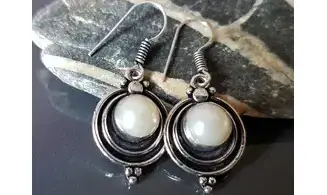 Mother of pearl silver plated Earring 3