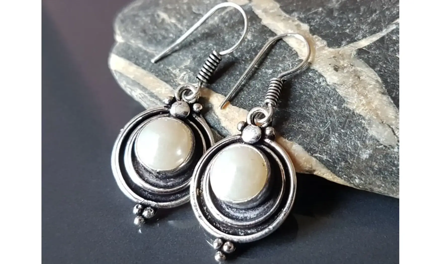 Mother of pearl silver plated Earring 3