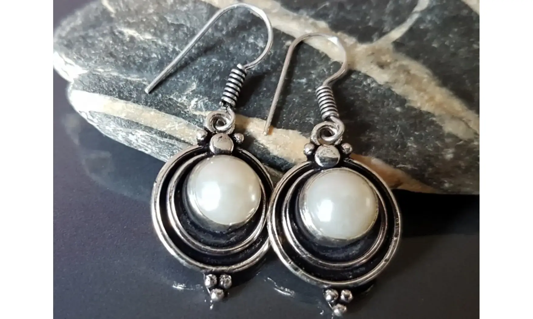 Mother of pearl silver plated Earring 3
