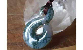 Agate Mousse Infini Pendentif pierre 5