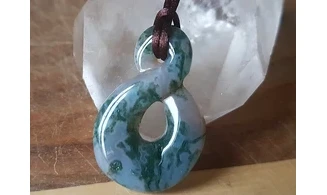 Agate Mousse Infini Pendentif pierre 5