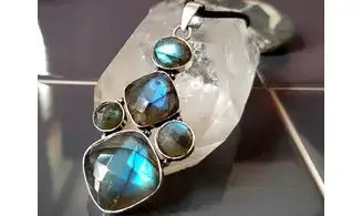 Labradorite 10 pendentif & Argent