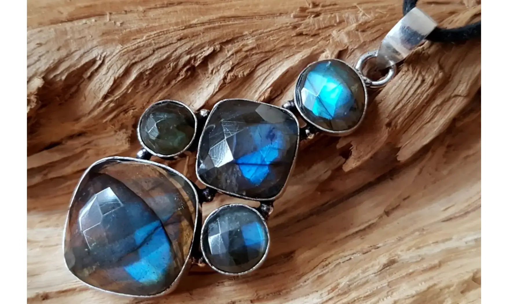 Labradorite 10 pendentif & Argent