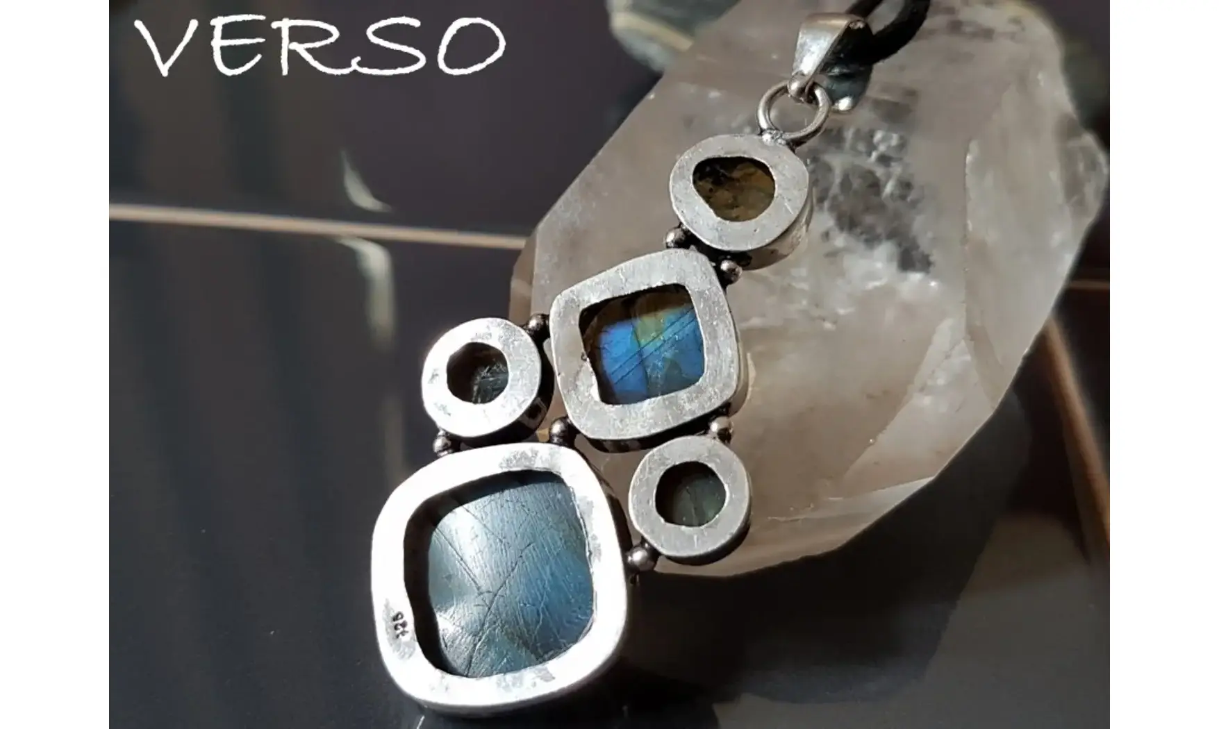 Labradorite 10 pendentif & Argent