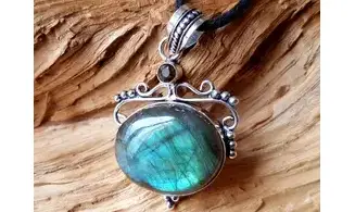 Labradorite 8 pendentif & Argent
