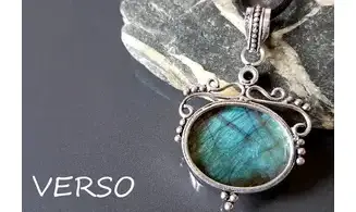 Labradorite 8 pendentif & Argent