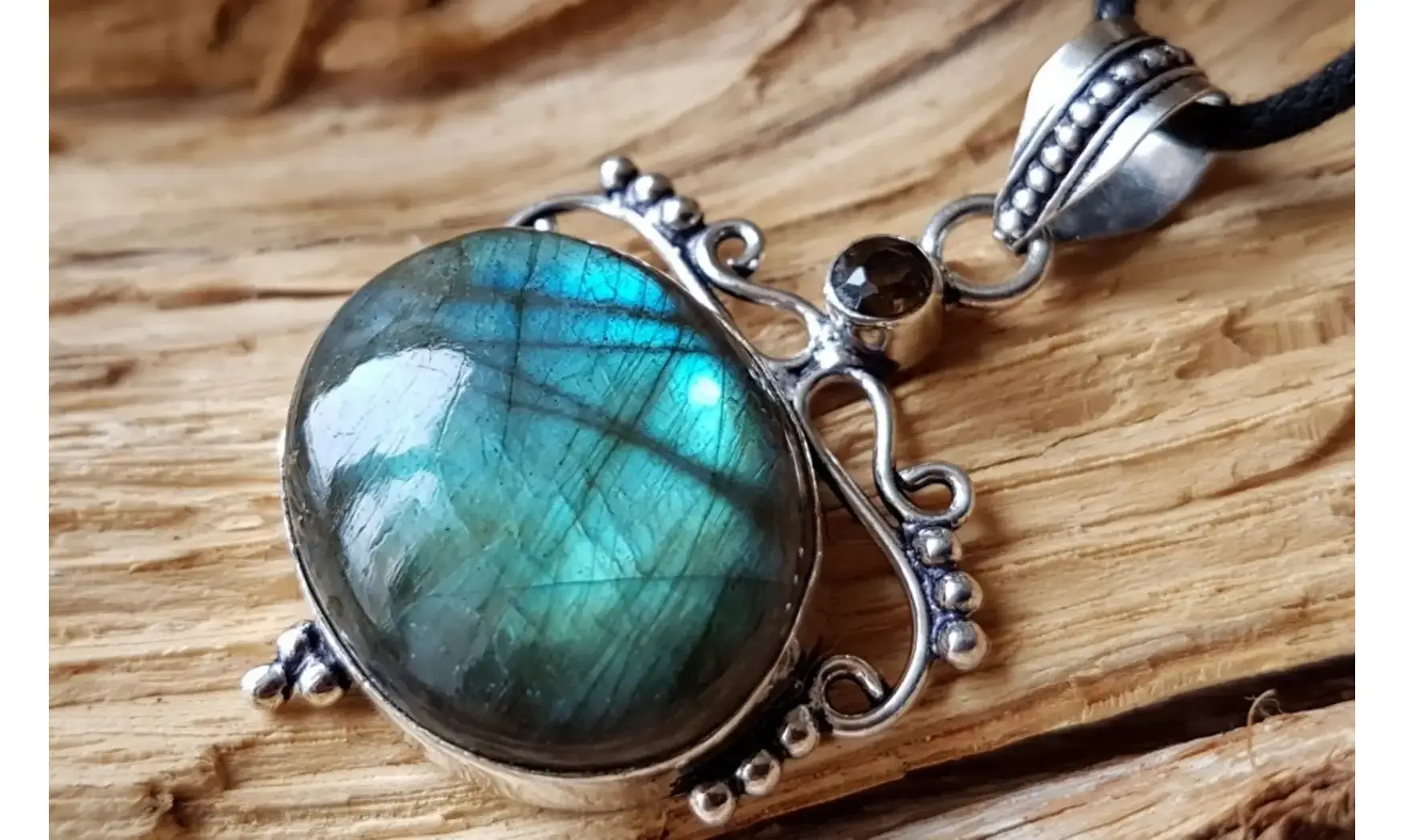 Labradorite 8 pendentif & Argent