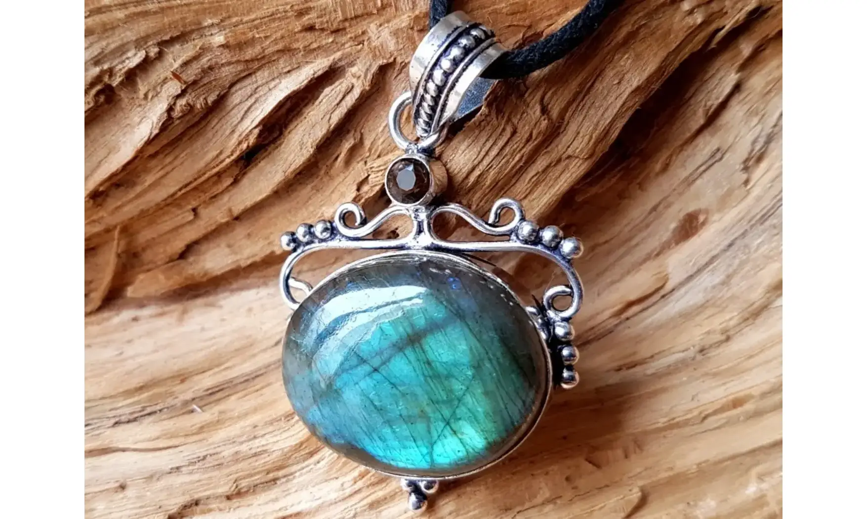 Labradorite 8 pendentif & Argent