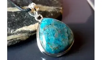 Apatite bleue pendentif & Argent 2