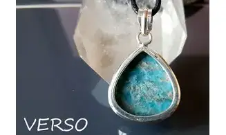 Apatite bleue pendentif & Argent 2
