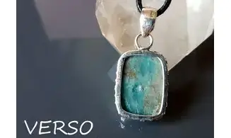 Apatite bleue pendentif & Argent 3