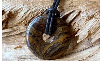 Stromatolite Donuts pierre pendentif