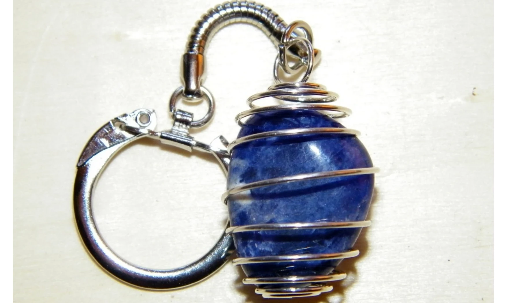 Porte-clés Sodalite pierre