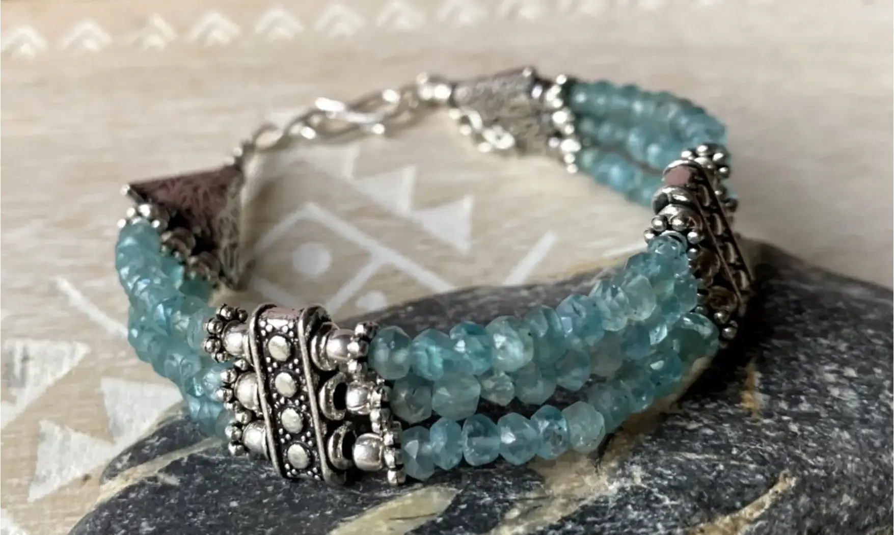 Topaze bleue Bracelet Ethnic