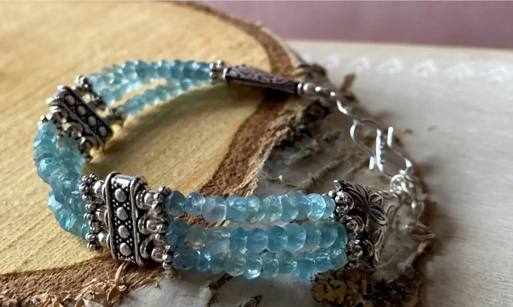 Topaze bleue Bracelet Ethnic