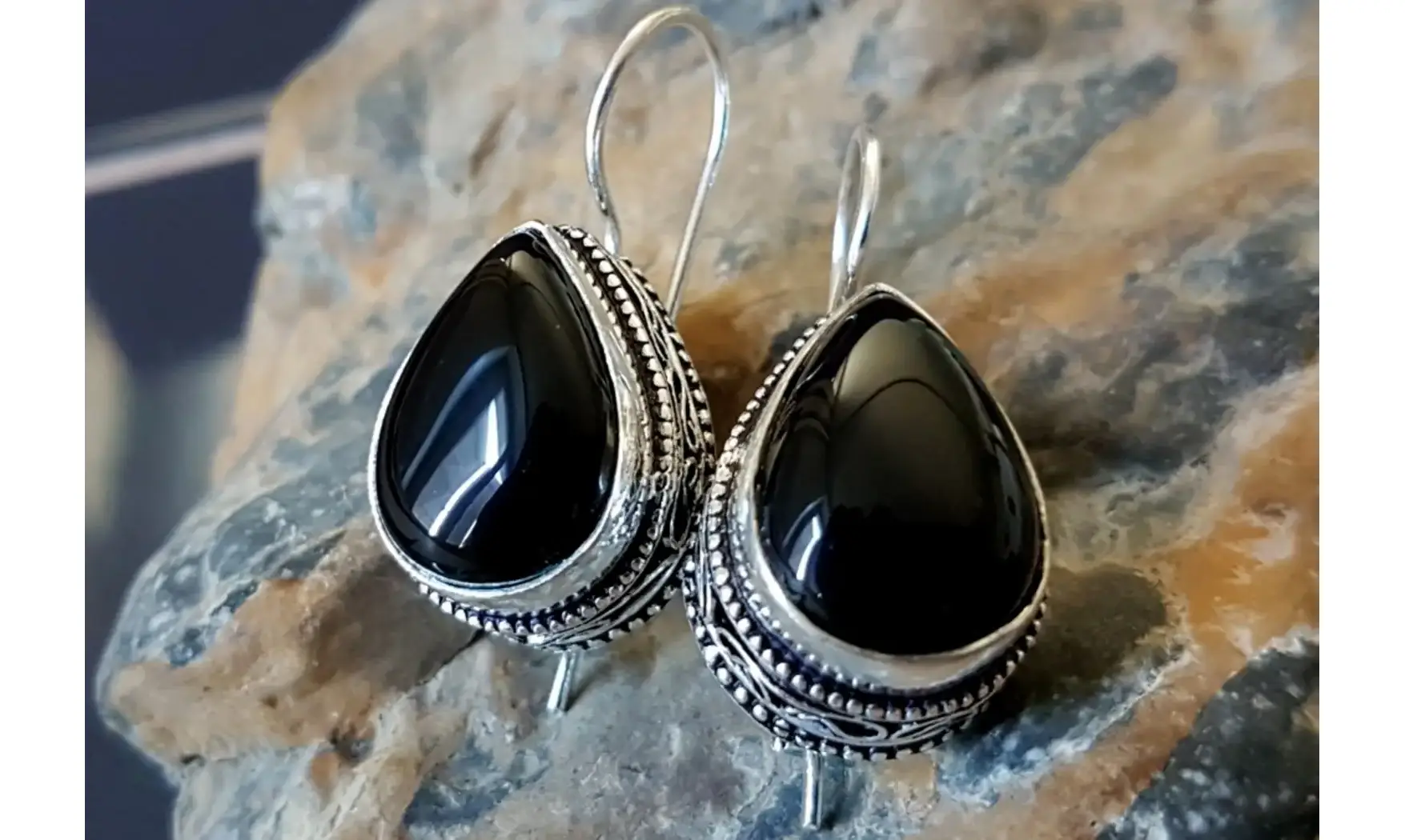 Onyx Noir pierre BO Argent