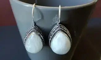 Moonstone 925 Silver plated Earring