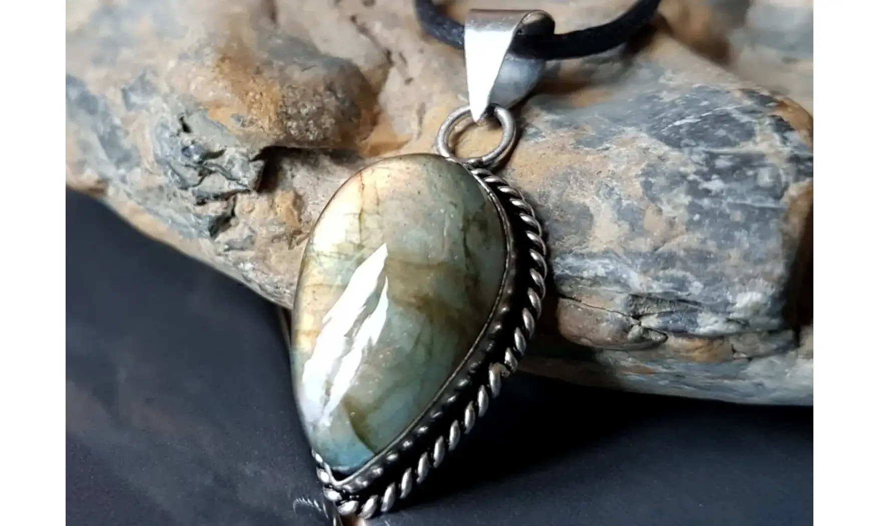 Labradorite 2 pendentif & Argent